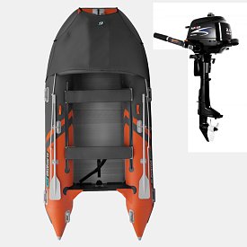 Gommone GLADIATOR ACTIVE C370AL orange dark gray - gommone gonfiabile con pavimento in alluminio
