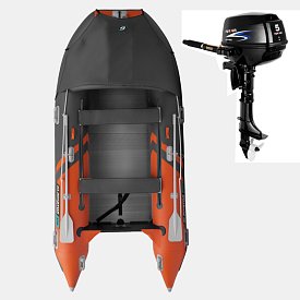 Gommone GLADIATOR ACTIVE C370AL orange dark gray - gommone gonfiabile con pavimento in alluminio