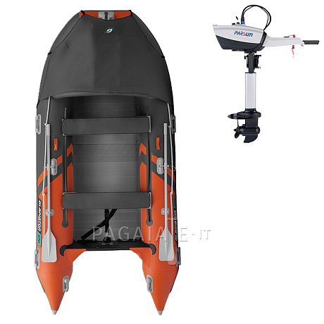 Gommone GLADIATOR ACTIVE C370AL orange dark gray - gommone gonfiabile con pavimento in alluminio