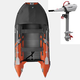 Gommone GLADIATOR ACTIVE C370AL orange dark gray - gommone gonfiabile con pavimento in alluminio