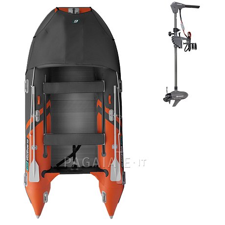 Gommone GLADIATOR ACTIVE C370AL orange dark gray - gommone gonfiabile con pavimento in alluminio