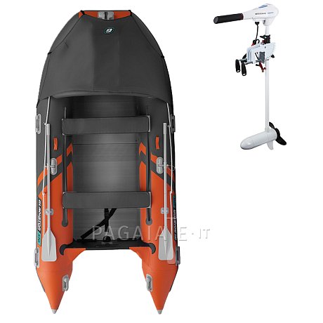Gommone GLADIATOR ACTIVE C370AL orange dark gray - gommone gonfiabile con pavimento in alluminio