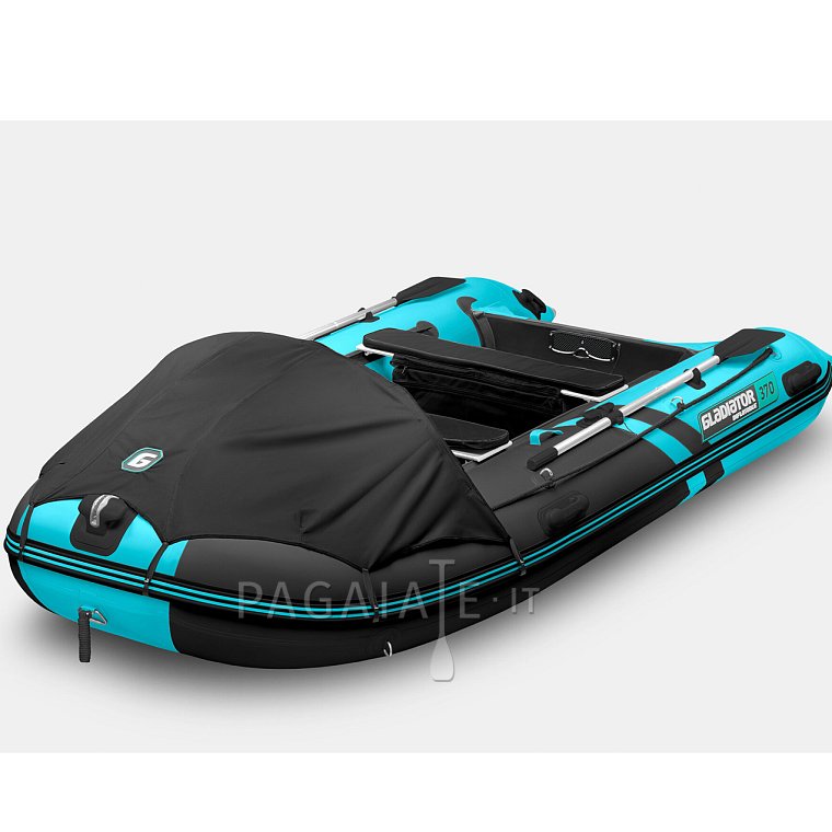 Člun GLADIATOR ACTIVE C370AL black turquoise - nafukovací člun s hliníkovou podlahou