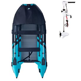 Gommone GLADIATOR ACTIVE C370AL black turquoise - gommone gonfiabile con pavimento in alluminio