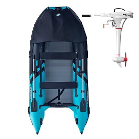 Gommone GLADIATOR ACTIVE C370AL black turquoise - gommone gonfiabile con pavimento in alluminio