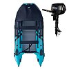 Gommone GLADIATOR ACTIVE C370AL black turquoise - gommone gonfiabile con pavimento in alluminio