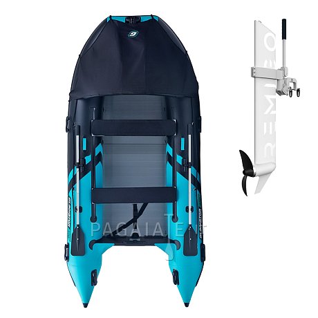 Gommone GLADIATOR ACTIVE C370AL black turquoise - gommone gonfiabile con pavimento in alluminio