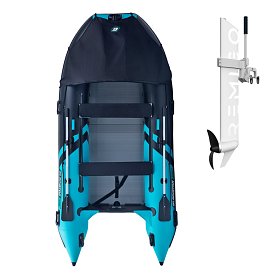 Gommone GLADIATOR ACTIVE C370AL black turquoise - gommone gonfiabile con pavimento in alluminio
