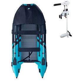 Gommone GLADIATOR ACTIVE C370AL black turquoise - gommone gonfiabile con pavimento in alluminio