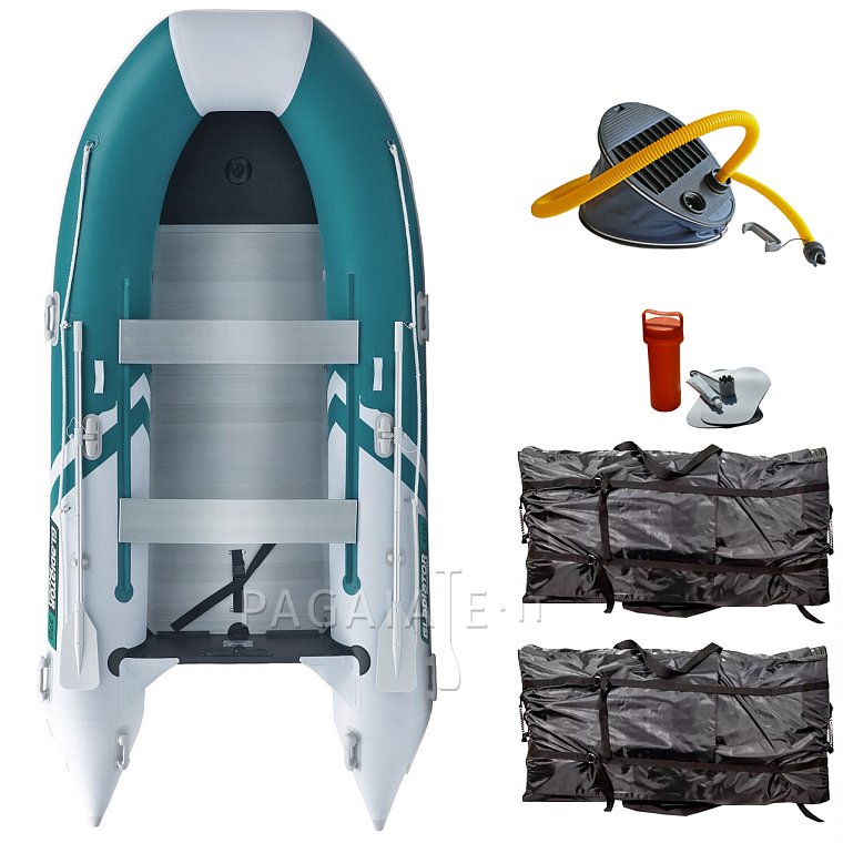 Gommone GLADIATOR ACTIVE C370AL sea green white - gommone gonfiabile con pavimento in alluminio