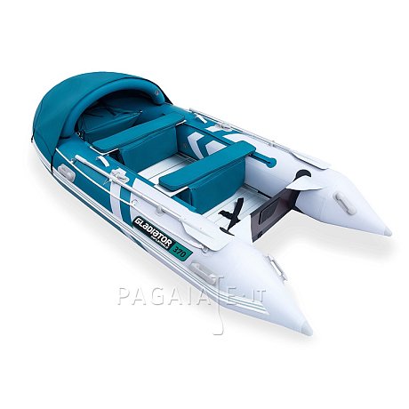 Gommone GLADIATOR ACTIVE C370AL sea green white - gommone gonfiabile con pavimento in alluminio