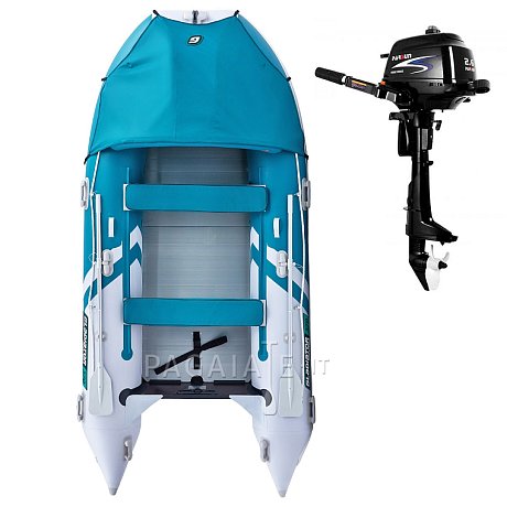 Gommone GLADIATOR ACTIVE C370AL sea green white - gommone gonfiabile con pavimento in alluminio