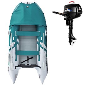 Gommone GLADIATOR ACTIVE C370AL sea green white - gommone gonfiabile con pavimento in alluminio