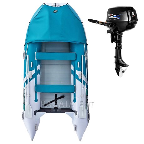 Gommone GLADIATOR ACTIVE C370AL sea green white - gommone gonfiabile con pavimento in alluminio