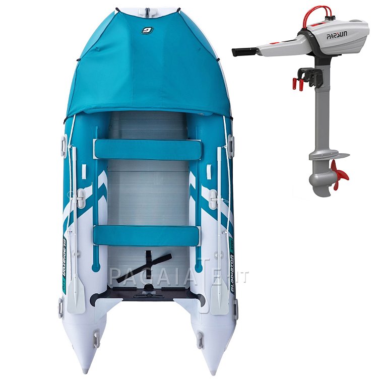 Člun GLADIATOR ACTIVE C370AL sea green white - nafukovací člun s hliníkovou podlahou