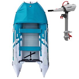Gommone GLADIATOR ACTIVE C370AL sea green white - gommone gonfiabile con pavimento in alluminio