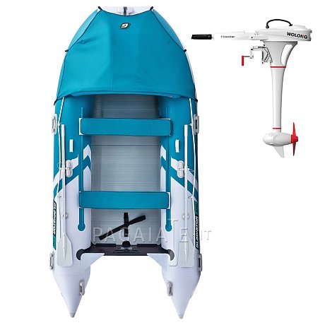 Gommone GLADIATOR ACTIVE C370AL sea green white - gommone gonfiabile con pavimento in alluminio