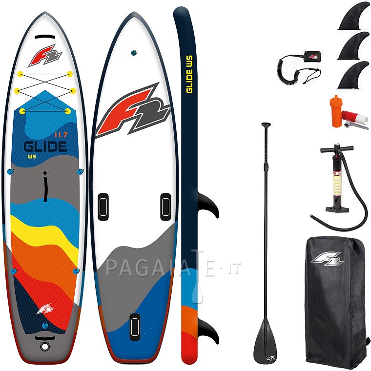 Paddleboard F2 GLIDE WS 11'7 GREY - nafukovací paddleboard a windsurfing