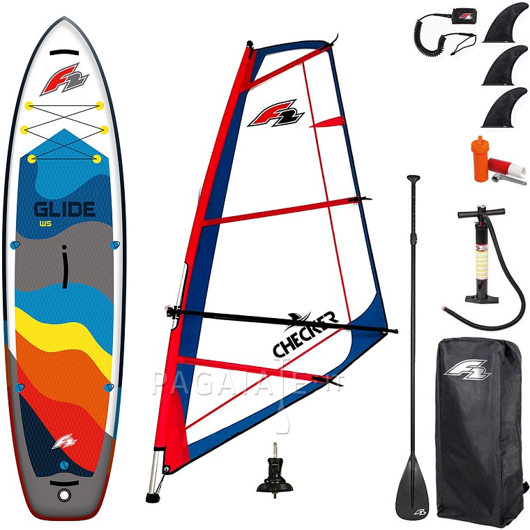 Paddleboard F2 GLIDE WS 10'8 GREY komplet s plachtou - nafukovací paddleboard a windsurfing