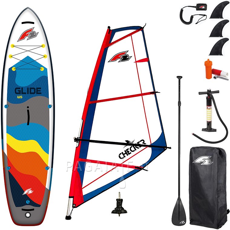 Paddleboard F2 GLIDE WS 10'8 GREY komplet s plachtou - nafukovací paddleboard a windsurfing