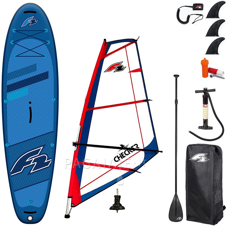 Paddleboard F2 ALLROUND AIR WS 11'5 BLUE komplet s plachtou - nafukovací paddleboard a windsurfing