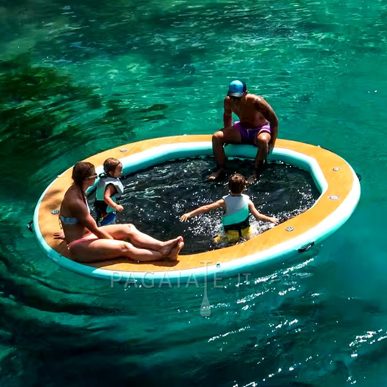 RIDEWAVE NAFUKOVACÍ KRUHOVÝ DOCK SE SÍŤOVÝM STŘEDEM průměr 198 cm