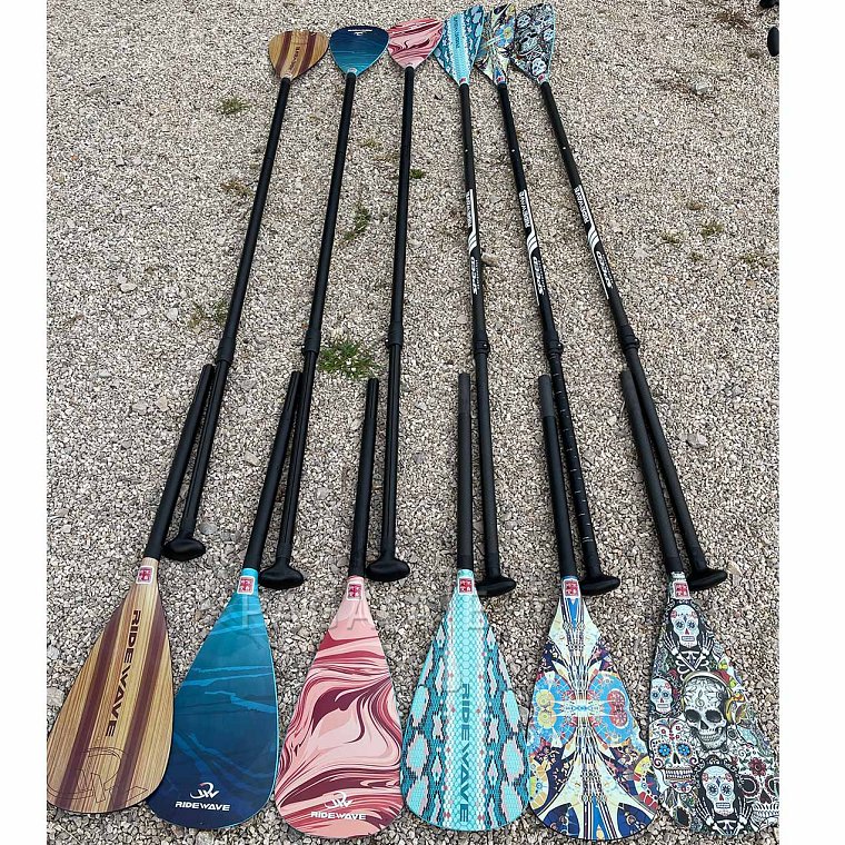 Pagaia RIDEWAVE LANDSLIDE COMBO in 4 sezioni con albero in carbonio - per SUP e kayak