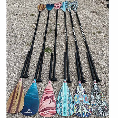 Pagaia RIDEWAVE LANDSLIDE COMBO in 4 sezioni con albero in carbonio - per SUP e kayak