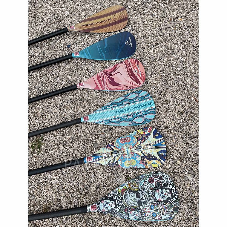 Pagaia RIDEWAVE LANDSLIDE COMBO in 4 sezioni con albero in carbonio - per SUP e kayak