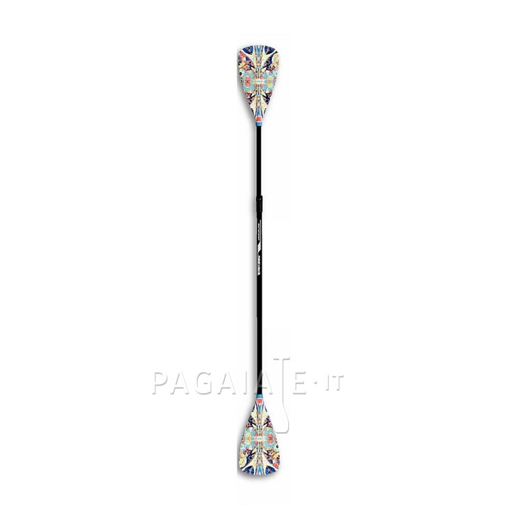 Pádlo RIDEWAVE CONQUERBRACE COMBO 4-dílné s karbonovým shaftem nastavitelné pro paddleboard i kajak