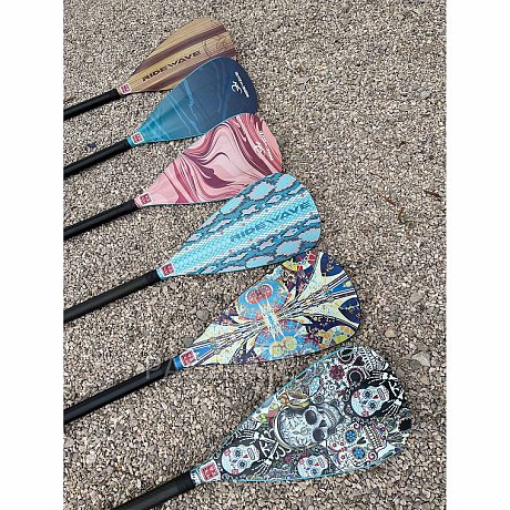 Pagaia RIDEWAVE CONQUERBRACE COMBO in 4 sezioni con albero in carbonio - per SUP e kayak