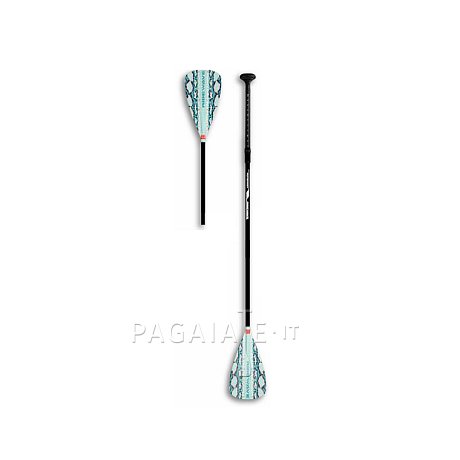 Pagaia RIDEWAVE PYBROCALES COMBO in 4 sezioni con albero in fibra di vetro - per SUP e kayak
