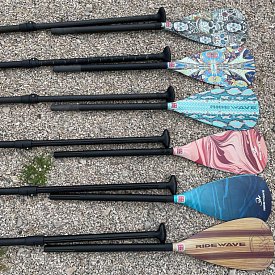 Pagaia RIDEWAVE PYBROCALES COMBO in 4 sezioni con albero in fibra di vetro - per SUP e kayak