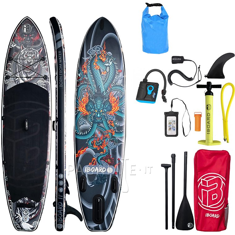 SUP iBOARD 11' BLACK TIGER - SUP gonfiabile