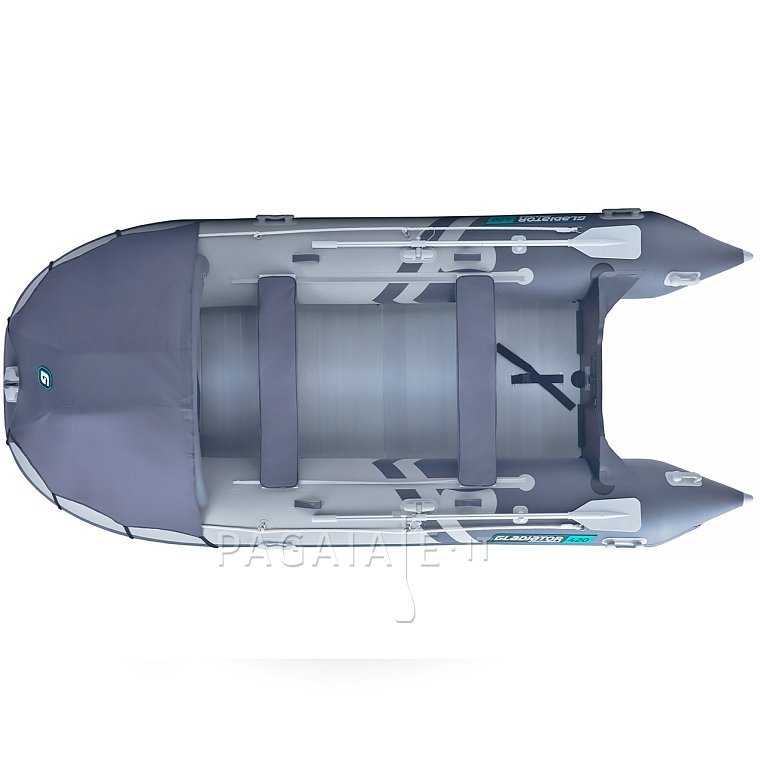 Člun GLADIATOR ACTIVE C420AL light dark grey - nafukovací člun s hliníkovou podlahou