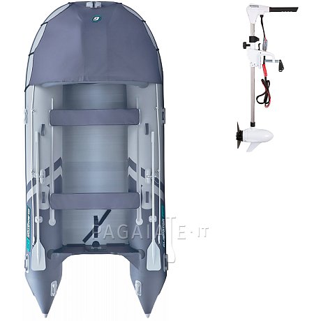 Gommone GLADIATOR ACTIVE C420AL light dark grey - gomone gonfiabile con pavimento in alluminio