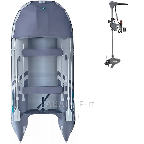 Gommone GLADIATOR ACTIVE C420AL light dark grey - gomone gonfiabile con pavimento in alluminio