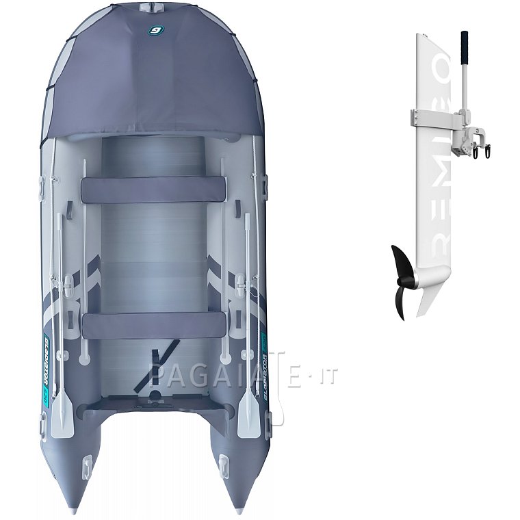 Člun GLADIATOR ACTIVE C420AL light dark grey - nafukovací člun s hliníkovou podlahou