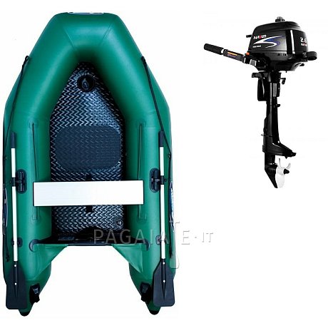 Gommone GLADIATOR AK240AD green - gomone gonfiabile con pavimento in drop-stitch