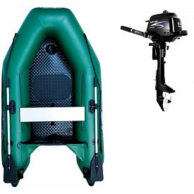 Gommone GLADIATOR AK240AD green - gomone gonfiabile con pavimento in drop-stitch