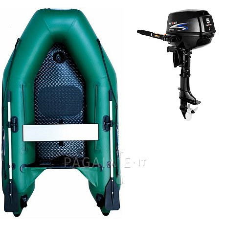 Gommone GLADIATOR AK240AD green - gomone gonfiabile con pavimento in drop-stitch