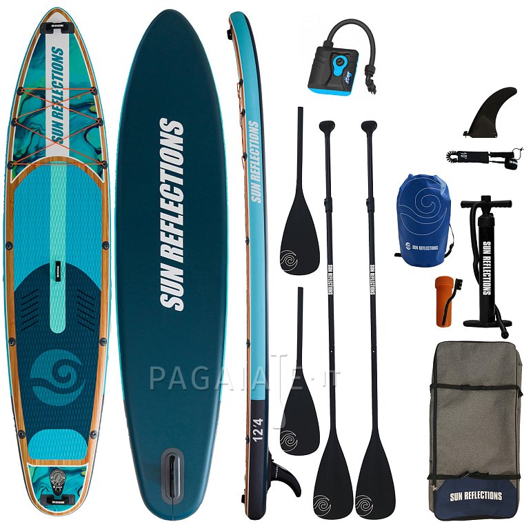 Paddleboard SUN REFLECTION MULTI 12'4'' MINICOMBO - nafukovací