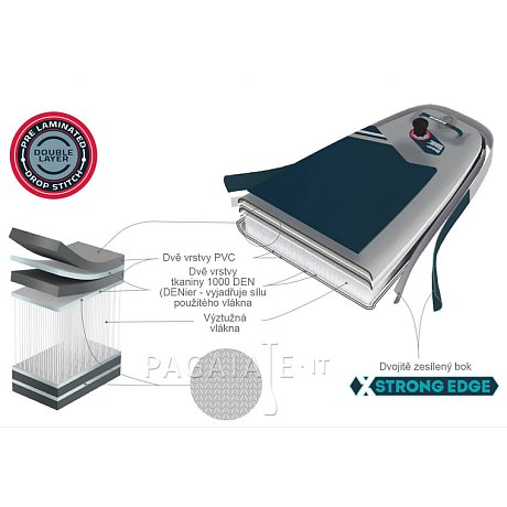 SUP GLADIATOR ORIGIN 10'8 MINICOMBO Special Edition - SUP gonfiabile 22 PSI due-strati