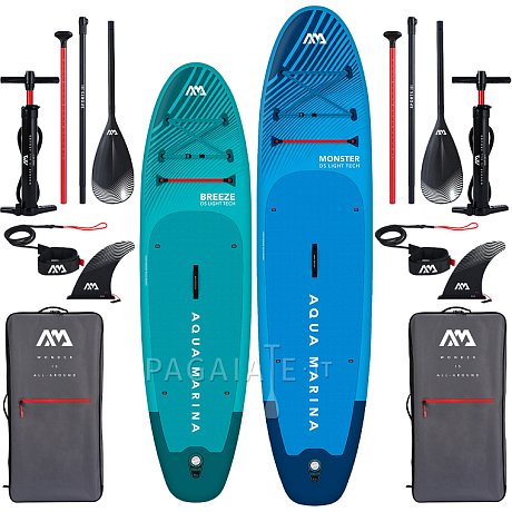 AQUA MARINA BREEZE 9'10 BLUE , MONSTER 12'0 BLUE - Set SUP famigliare
