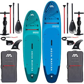 AQUA MARINA BREEZE 9'10 BLUE , MONSTER 12'0 BLUE - Set SUP famigliare