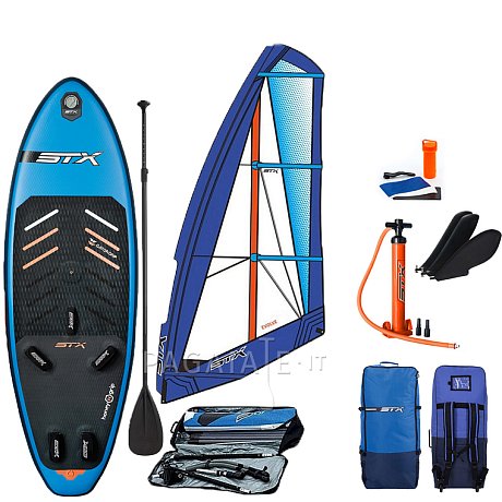 Windsurfing STX iWindsurf WS 250 RS completo di vela - SUP gonfiabile windsurfing