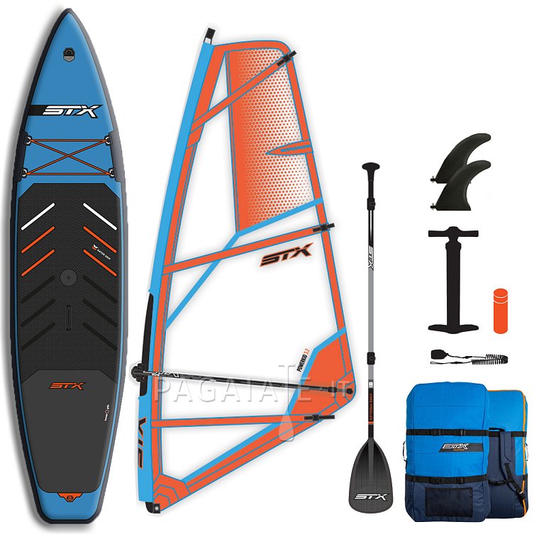 Paddleboard STX WindSUP Hybrid Tourer 12'  TEAL/ORANGE komplet s plachtou - nafukovací