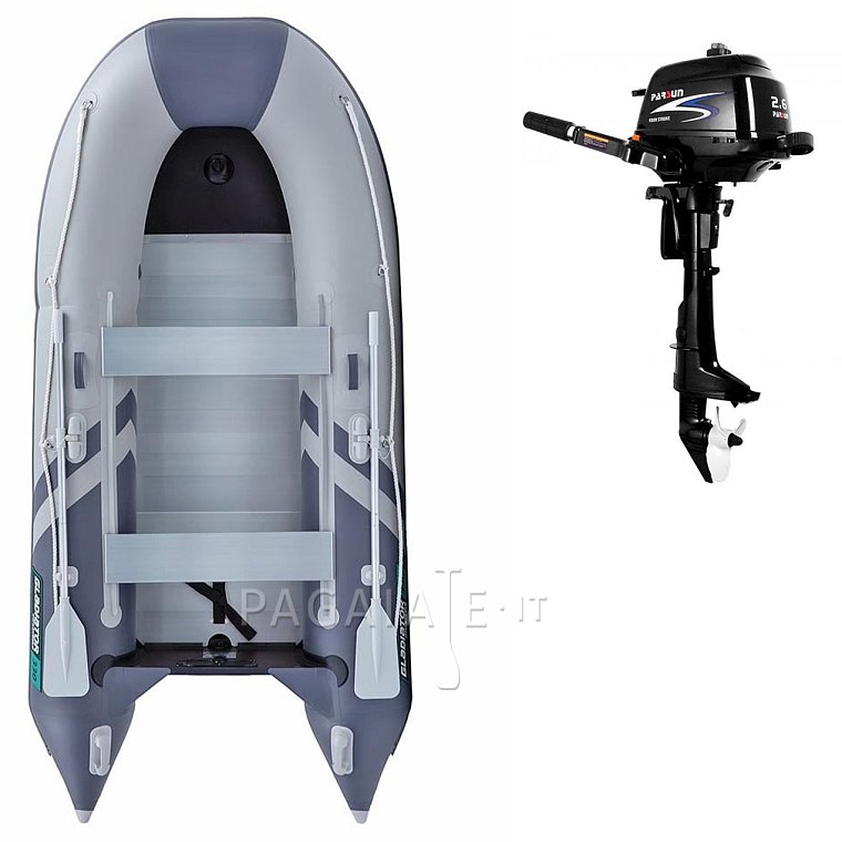 Gommone GLADIATOR CLASSIC B330AL light dark grey - gommone gonfiabile con pavimento in alluminio