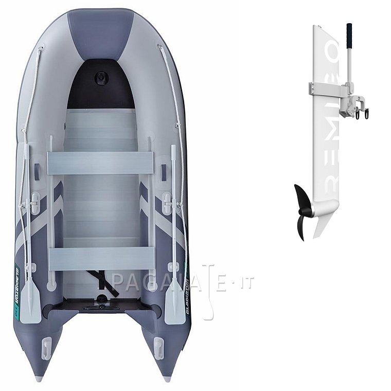 Gommone GLADIATOR CLASSIC B330AL light dark grey - gommone gonfiabile con pavimento in alluminio