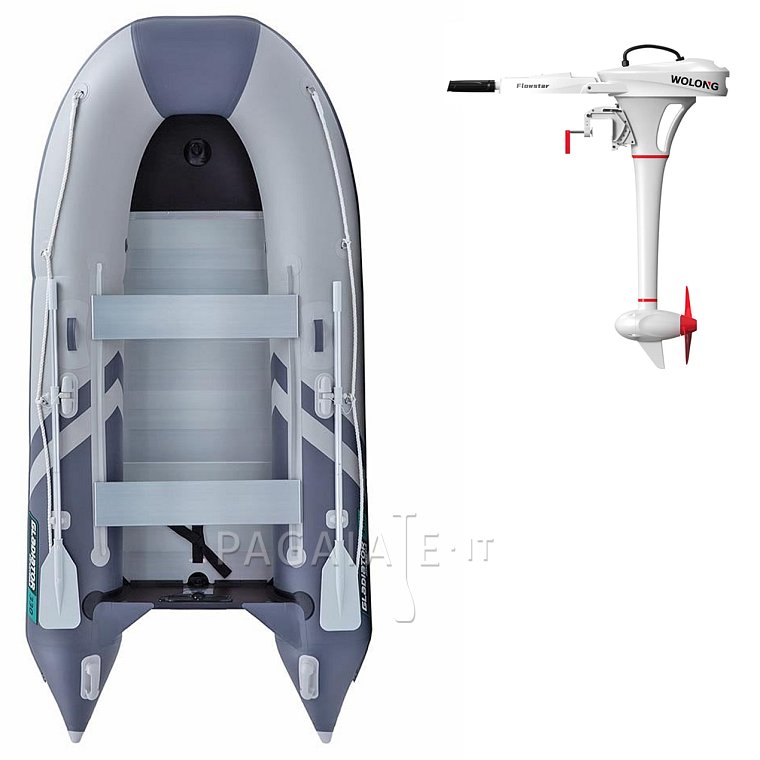 Gommone GLADIATOR CLASSIC B330AL light dark grey - gommone gonfiabile con pavimento in alluminio